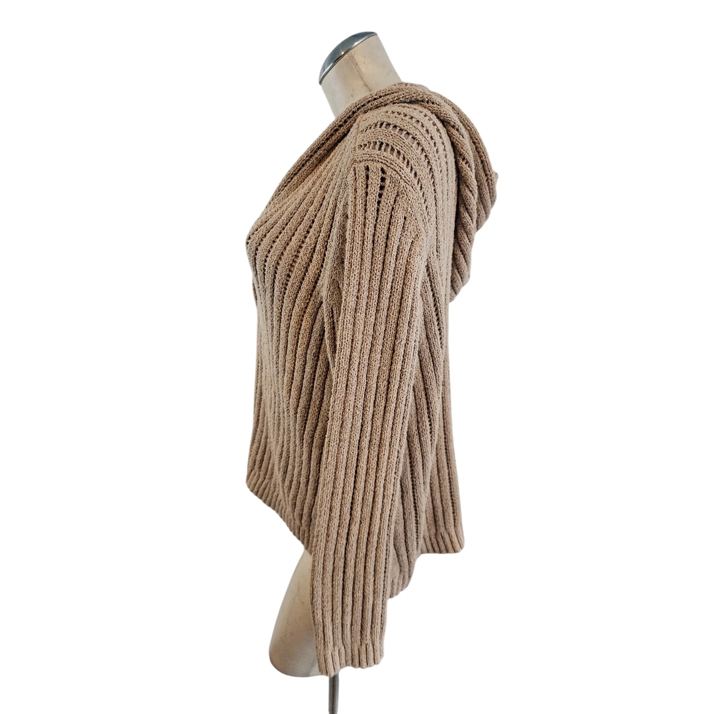 J.Jill Size LP Tan Hooded Cardigan Sweater - Picture 5 of 10